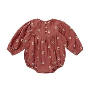 Rylee + Cru Gwen Romper - Embroidered Daisy